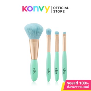 ODBO Perfect Brush Green Set [4pcs] #OD844-01 ชุดแปรงแต่งหน้า 4 ชิ้น พร้อมกระเป๋าสีพาสเทลสุดคิวท์ ไม่หลุดร่วงง่าย.