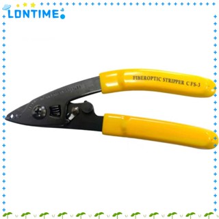 Lontime CFS3 คีมปอกสายไฟ 3 พอร์ต คาร์บอนไฟเบอร์ PVC แบบพกพา สีดํา สีเหลือง|แถบเครื่องมือคนงาน