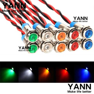 Yann1 ไฟสัญญาณ LED โลหะ กันน้ํา IP67 6 มม. 110V-220VAC 10 ชิ้น