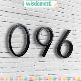 WISDOMEST ป้ายบ้านเลขที่ ตู้จดหมาย สีดํา 5 นิ้ว สําหรับตกแต่งสวน