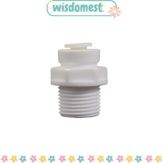 Wisdomest อะแดปเตอร์เชื่อมต่อเครื่องกรองน้ํา 1/4 นิ้ว เกลียวตัวผู้ 1/2 นิ้ว สีขาว 10 ชิ้น