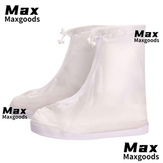 Maxg รองเท้าบูท PVC กันน้ํา กันฝน สีขาว สําหรับผู้หญิง 1 คู่