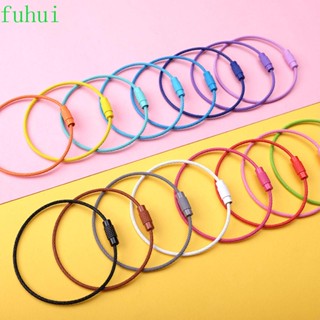 Fuhui แหวนลวด 5 ชิ้น / 10 ชิ้น เชือกหมุน DIY สีภาพวาด พวงกุญแจ หัวเข็มขัด