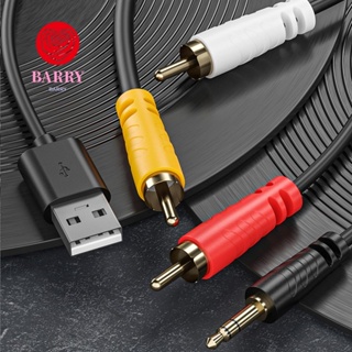 Barry สายเคเบิลแปลงเสียงโคแอ็กเชียล เป็นอะนาล็อก SPDIF L/R RCA 3.5 มม. AUX SPDIF เป็น RCA PVC