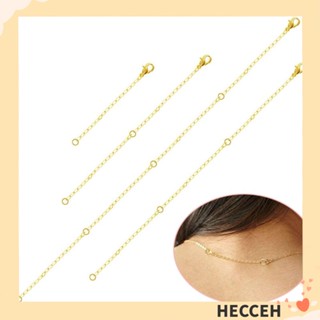 Hecceh สร้อยคอโซ่ โลหะผสมเงิน เพื่อความปลอดภัย สีทอง เครื่องประดับ