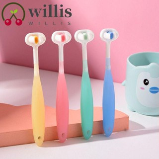 Willis แปรงสีฟัน 3D สีแคนดี้ หมุนได้ 360 องศา ทําความสะอาดฟันอย่างล้ําลึก แบบพกพา สําหรับเด็กผู้ชาย และเด็กผู้หญิง