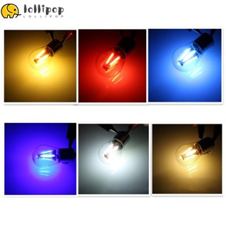 Lollipo1 หลอดไฟเลี้ยว LED 1157 DC 12V 1156 1157 ทนทาน แบบเปลี่ยน สําหรับรถยนต์