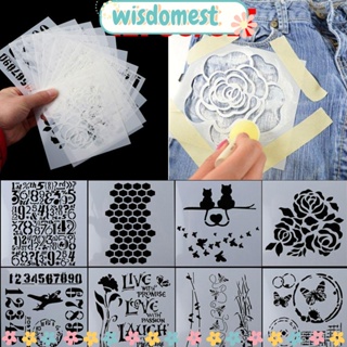 Wisdomest แผ่นแม่แบบ ลายฉลุ ลายนูน สําหรับตกแต่งสมุดภาพ การ์ด 12 ชิ้น ต่อชุด