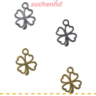 Suchenhd สี่ใบชาร์ม, เงิน, ทอง สเตนเลส นําโชค เสน่ห์, สร้อยข้อมือ สร้อยคอ เครื่องประดับ จี้ เสน่ห์ เครื่องประดับ อุปกรณ์