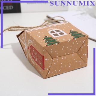 [Sunnimix] ถุงกระดาษ ลายคริสต์มาส สําหรับใส่ขนม คุกกี้ ขนมปังขิง 50 ชิ้น