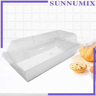 [Sunnimix] กล่องบรรจุภัณฑ์อาหาร พร้อมฝาปิดใส แบบพกพา สําหรับใส่คัพเค้ก ขนมปัง 50 ชิ้น