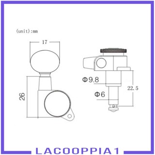 [Lacooppia1] หัวลูกบิดปรับแต่งปุ่มเว้ากีตาร์ไฟฟ้า 6R