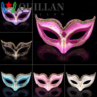 Quillan หน้ากากพลาสติก แบบครึ่งหน้า สําหรับปาร์ตี้ฮาโลวีน