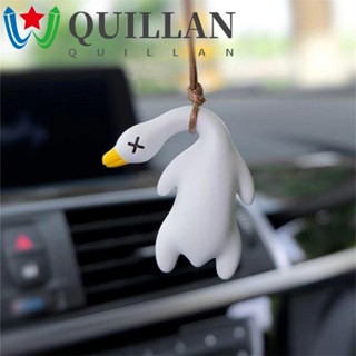 Quillan จี้กระจกมองหลัง รูปเป็ดยิปซั่ม ของขวัญวันเกิด สําหรับรถยนต์