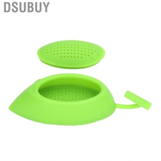 Dsubuy Loose  Steeper   Free  Grade Silicone Material Fun Practical Green Leaf Shape for Office Accessories
