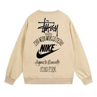 Stussy - เสื้อกันหนาว คอกลม พิมพ์ลายโลโก้ตัวอักษร แฟชั่น อเนกประสงค์ นําเข้า ล้างออกได้ สําหรับผู้ชาย และผู้หญิง Jner