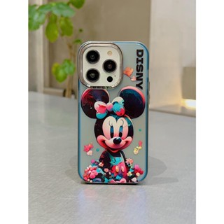 เคสโทรศัพท์มือถือแบบนิ่ม TPU ใส กันกระแทก ลายมิกกี้เมาส์ แฟชั่น สําหรับ iPhone 13 14 12 15 Pro Max