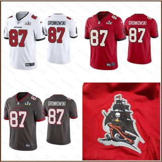 เสื้อกีฬาแขนสั้น ลายทีมชาติฟุตบอล NS2 Tampa Bay Buccaneers NFL Gronkowski No.87 ทรงหลวม สําหรับผู้ชาย และผู้หญิง SN2