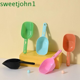 Sweetjohn ช้อนตักอาหารแมว พลาสติก ขนาดใหญ่ จุของได้เยอะ สุ่มสี สําหรับให้อาหารสัตว์เลี้ยง สุนัข แมว