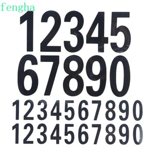 Fengha สติกเกอร์ตัวเลขสะท้อนแสง กันน้ํา สําหรับตกแต่งสมุดภาพ 40 ชิ้น