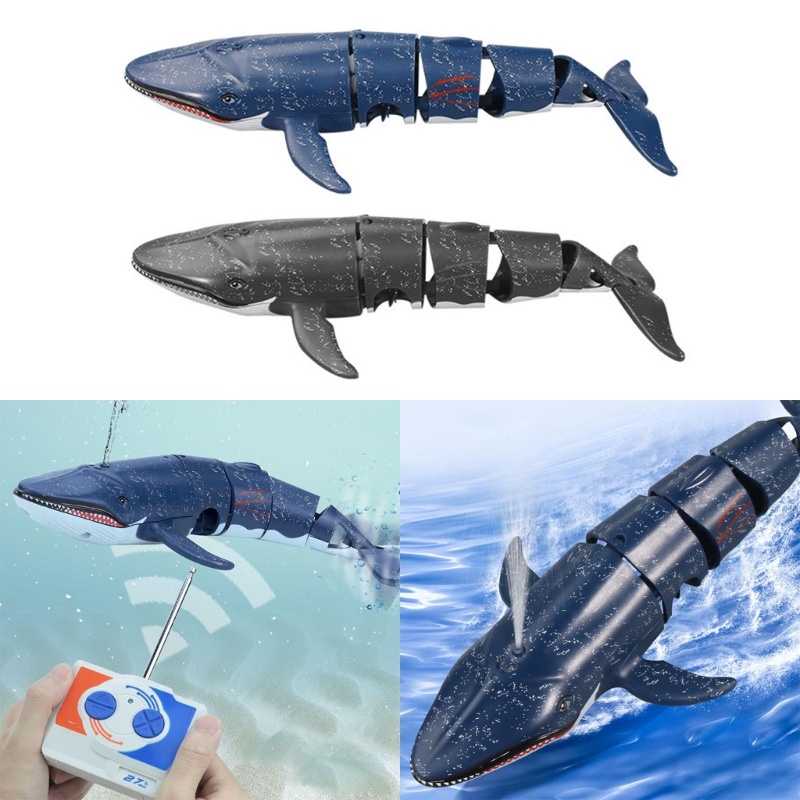 Youn สมาร์ท RC Shark Whale ของเล่นน้ํารีโมทคอนโทรลเรือเรือเรือดําน้ําหุ่นยนต์ปลาของเล่นไฟฟ้าสําหรับเ