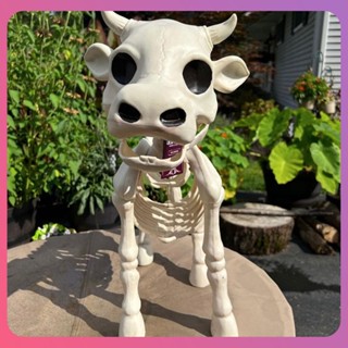 Creative Skull Cow ตกแต่งเครื่องประดับฮาโลวีนที่ไม่ซ้ำกันสำหรับ Home And Garden Party Supplies วัวและม้าเครื่องประดับโครงกระดูก Halloween Skull Cow ตกแต่งโครงกระดูกตกแต่งบ้าน [COD]