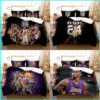 ชุดเครื่องนอน ผ้าปูที่นอน ปลอกหมอน ผ้าห่ม ลายการ์ตูน Kobe Bryant ซักทําความสะอาดได้ สําหรับหอพัก บ้าน ห้องนอน