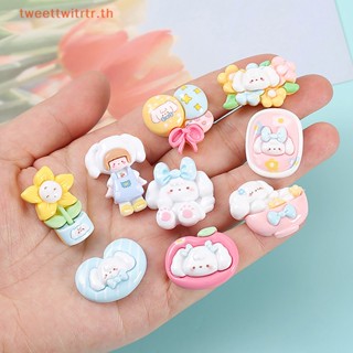 SANRIO Trwitr เครื่องประดับเรซิ่น ลายการ์ตูนซานริโอ้น่ารัก DIY สําหรับตกแต่งโทรศัพท์มือถือ 5 ชิ้น