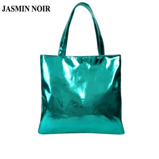 Jasmin NOIR กระเป๋าถือ กระเป๋าสะพายไหล่ หนังเทียม ขนาดใหญ่ เรียบง่าย สําหรับสตรี 2023