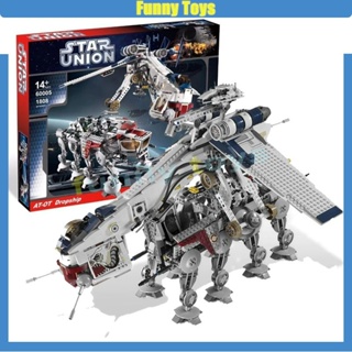 ของเล่นตัวต่อเลโก้ Star Wars Series Republic Dropship with AT-OT Walker เสริมการเรียนรู้ สําหรับเด็ก ผู้ใหญ่ ของขวัญเด็ก