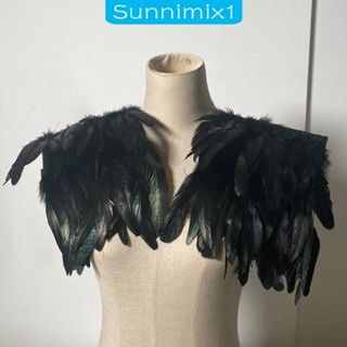 [Sunnimix1] ผ้าคลุมไหล่ ผ้าพันคอ ผ้าคลุมไหล่ ขนนกเทียม น้ําหนักเบา สําหรับผู้หญิง