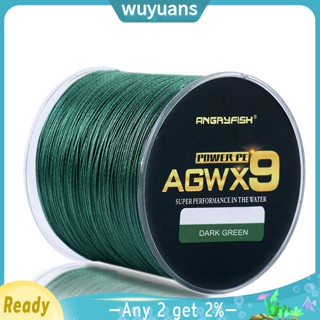 Wuyuans Angryfish Agwx9 สายเบ็ดตกปลา แบบถัก 500 ม. ทนทาน