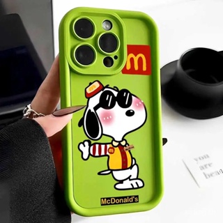 เคสโทรศัพท์มือถือ กันกระแทก ลายการ์ตูนแฮมเบอร์เกอร์ สนูปปี้ สําหรับ iPhone 15promax 11 12 13 14 pro max 11promax 13promax xr xsmax 7plus 8plus 14plus 12pro