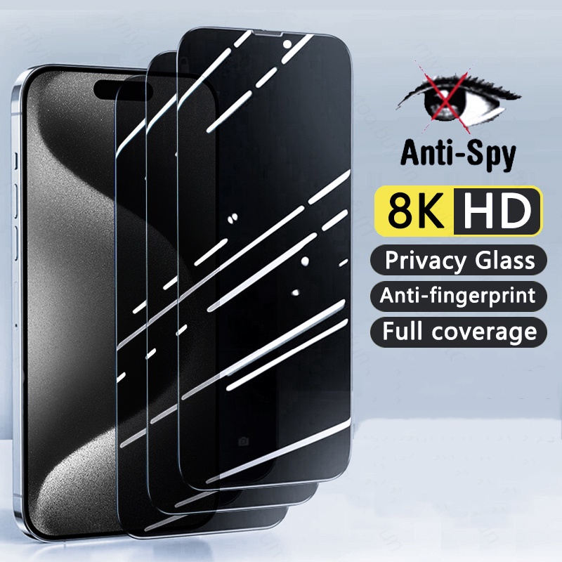 ความเป็นส่วนตัวกระจกนิรภัยสําหรับiphone 16 15 14 13 12 11 Pro Max 15 Plus Mini XR XS Max 7 8 6s Plus SE 2020 2022 Anti-Spy Glassป้องกันหน้าจอ
