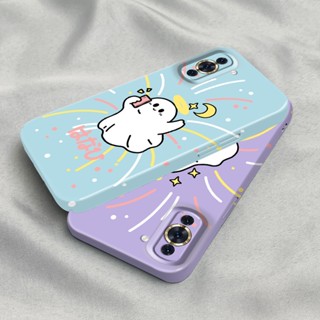 เคสโทรศัพท์มือถือ PC แข็ง ปิดด้านหลัง ลายผีน่ารัก แวววาว สําหรับ Huawei Nova 10 Pro 9 SE 7 7i 7 Pro SE 6 SE 4 P20 P30 P40 Lite Mate 20