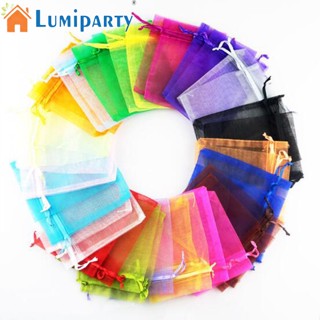 Lumiparty ถุงออร์แกนซ่าใส มีสีสัน สําหรับใส่เครื่องประดับ (10 X 15 ซม.) 100 ชิ้น