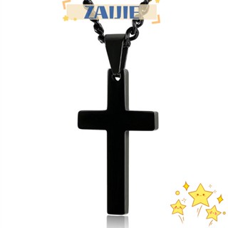 Zaijie24 สร้อยคอผู้ชาย จี้ทอง / เงิน โลหะผสมสแตนเลส