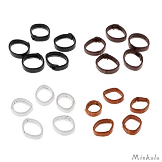 [Miskulu] สายนาฬิกาข้อมือ หนัง PU แฮนด์เมด ขนาด 20 มม. 22 มม. 24 มม. 5 ชิ้น