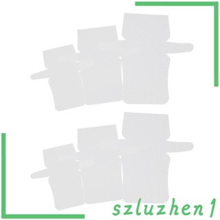 [Szluzhen1] แผ่นตาข่ายใส ทรงสี่เหลี่ยมผืนผ้า สําหรับเย็บปักถักร้อย กระเป๋า 6 ชิ้น