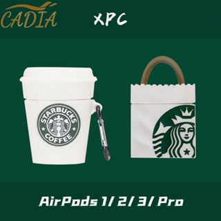 เคสหูฟังบลูทูธไร้สาย แบบซิลิโคน ลาย Starbucks สําหรับ AirPods 1 2 Pro3