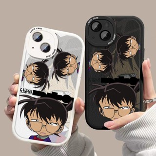 เคสโทรศัพท์มือถือหนังแกะ ซิลิโคนนิ่ม กันกระแทก ลายการ์ตูนยอดนักสืบโคนัน สําหรับ vivo X80 70 60 50 30 27 23 21 pro iqoo 9 7 8 U3 Z5X U1 Z1X NEO