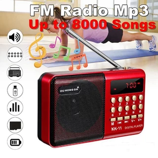 FM เครื่องเล่นวิทยุมินิวิทยุ FM ลำโพงแบบพกพามินิวิทยุ FM ลำโพงเครื่องเล่นเพลง TF card u-disk reader W/18650 แบตเตอรี่