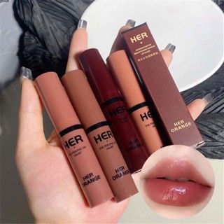 Lips Makeup 6 สี Lip Tint Beauty Cosmetics Lip Gloss Liquid ลิปสติก Lip GlazeLight Lip Gloss Water Gloss Mirror Glass Lip Glaze สีขาวและไม่ง่ายที่จะจางหาย Lip Glaze puueqg