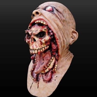 Melting Face Latex Adult Bloody Zombie Mask Halloween Scary Cosplay Prop Costume