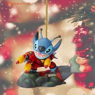 Trwitr จี้ฟิกเกอร์อะคริลิค รูปการ์ตูนดิสนีย์ Lilo &amp; Stitch สําหรับตกแต่งต้นคริสต์มาส