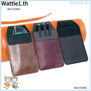 Wttle กระเป๋าดินสอ หนัง PU กันน้ํา เรียบง่าย สไตล์เรโทร สําหรับใส่เครื่องเขียน