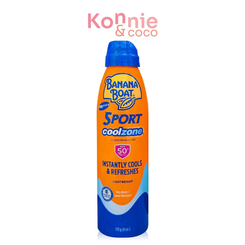 Banana Boat Sport Coolzone Sunscreen Continuous Spray SPF50+ PA++++ Instantly Cools & Refreshes Lightweight 170g บาน...