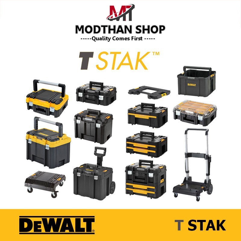 กล่องเก็บอุปกรณ์ DEWALT กล่องเครื่องมือ Box T STAK DWST82732-1 /  DWST83395-1 / DWST83344-1 / DWST83