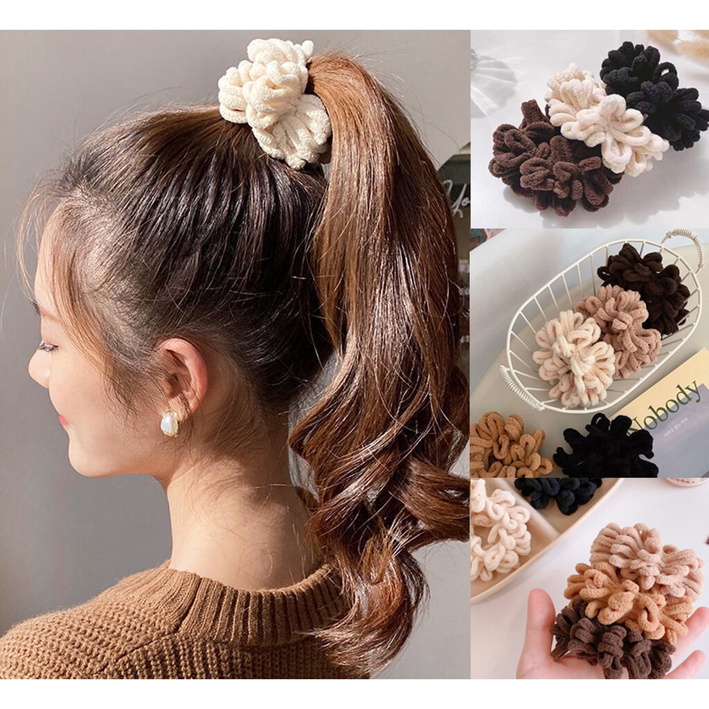 26CHAYA✨ ยางมัดผม เส้นนุ่ม ยืดเยอะ ไม่กินผม ยางรัดผม สีดำ น้ำตาล