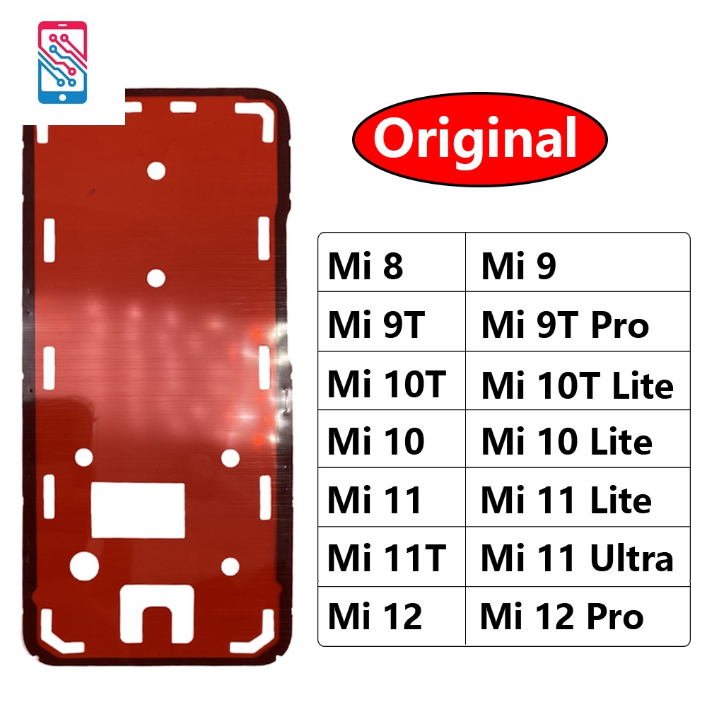 ใหม่สําหรับ Xiaomi Mi 8 9 9T 10 10T 11T 12 Pro Lite หมายเหตุ 10 Lite กาวสติกเกอร์ด้านหลังแบตเตอรี่ฝาครอบกาวเทป